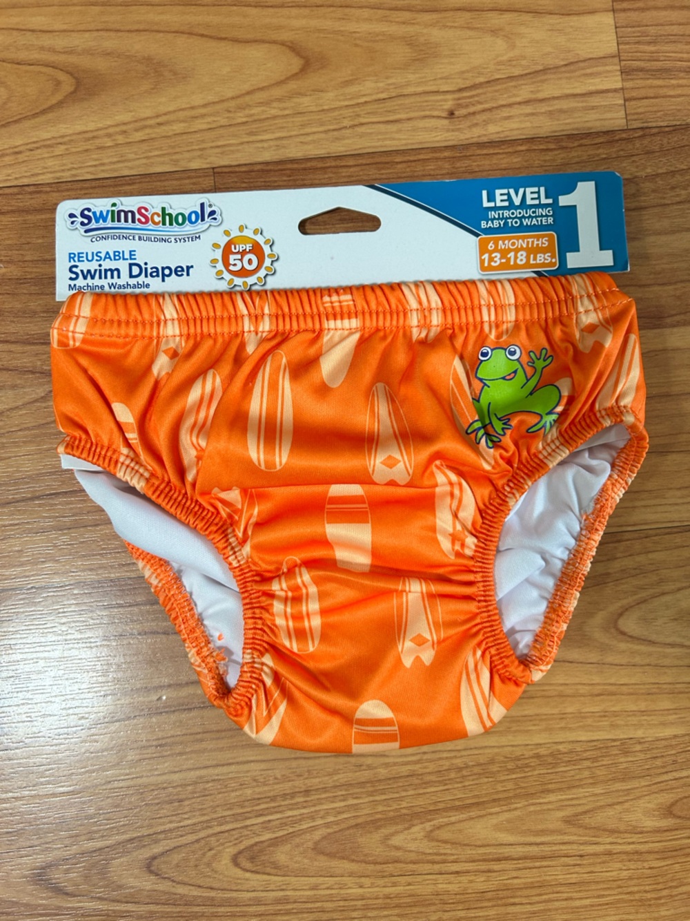 Orange Reusable Swim Diaper - Kids Swim Trunks
